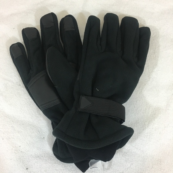 Goodfellow Black Pig Leather and Polyester Gloves - Picture 7 of 15